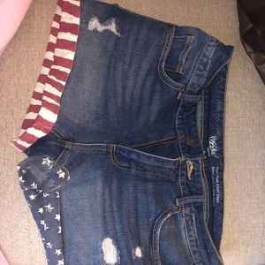 Target size 6 American flag shorts - worn once